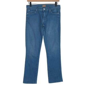 MOTHER The Rascal Cuff Straight Leg Jeans Blue Medium Wash Size 27